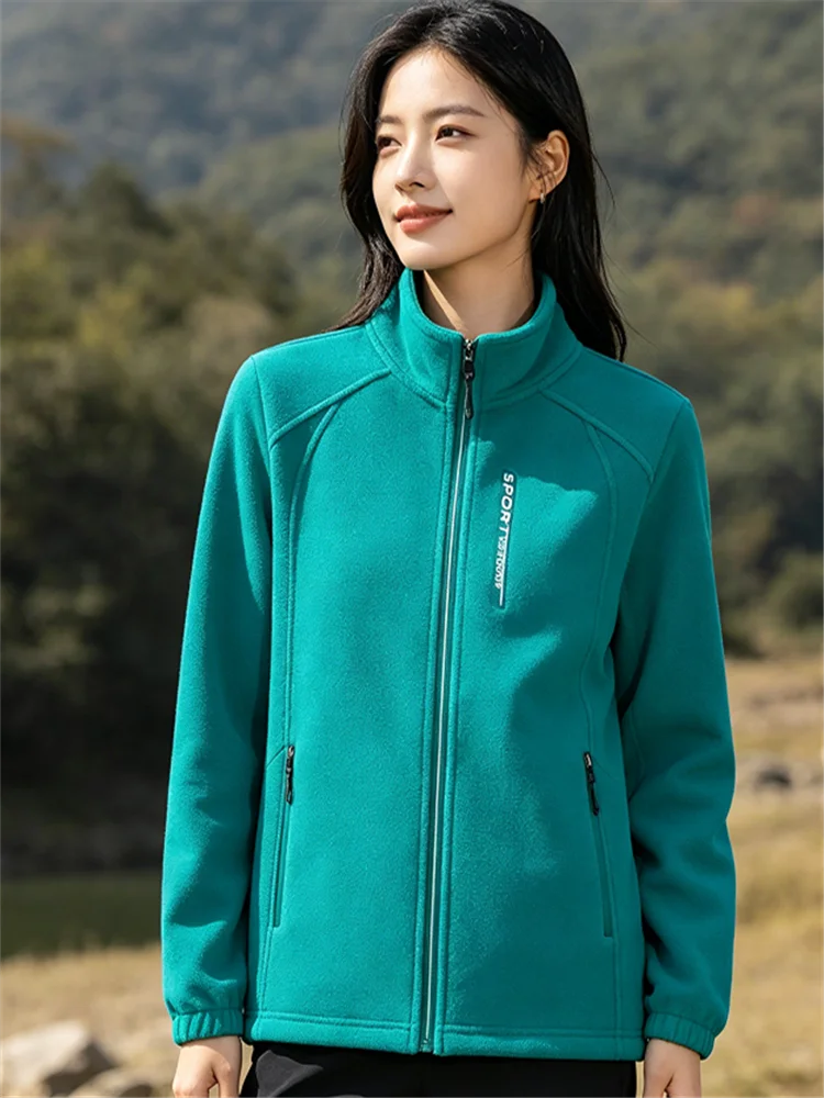 Women Thickened Fleece Winter Jacket Embroidery Zipper Thermal Plush Polar Fleece High Collar Cardigan Coats Outdoor Sweatshirt
Women Thickened Fleece Winter Jacket Embroidery Zipper Thermal Plush Polar Fleece High Collar Cardigan Coats Outdoor Sweatshirt