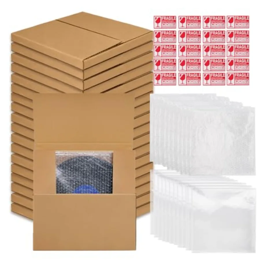 18 Set Vinyl Record Mailers 12.9 x 12.9 x 1" Shipping Boxes Easy Fold Album Corrugated Cardboard Box Multi Depth Album Mailer f
18 Set Vinyl Record Mailers 12.9 x 12.9 x 1" Shipping Boxes Easy Fold Album Corrugated Cardboard Box Multi Depth Album Mailer f