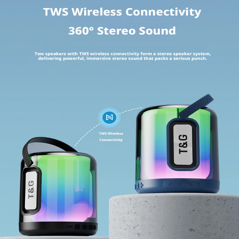 Красочный Bluetooth-динамик с яркой подсветкой, мощными басами, поддержкой TWS, слотом для карты памяти, портативное Bluetooth-аудиоустройство
Красочный Bluetooth-динамик с яркой подсветкой, мощными басами, поддержкой TWS, слотом для карты памяти, портативное Bluetooth-аудиоустройство