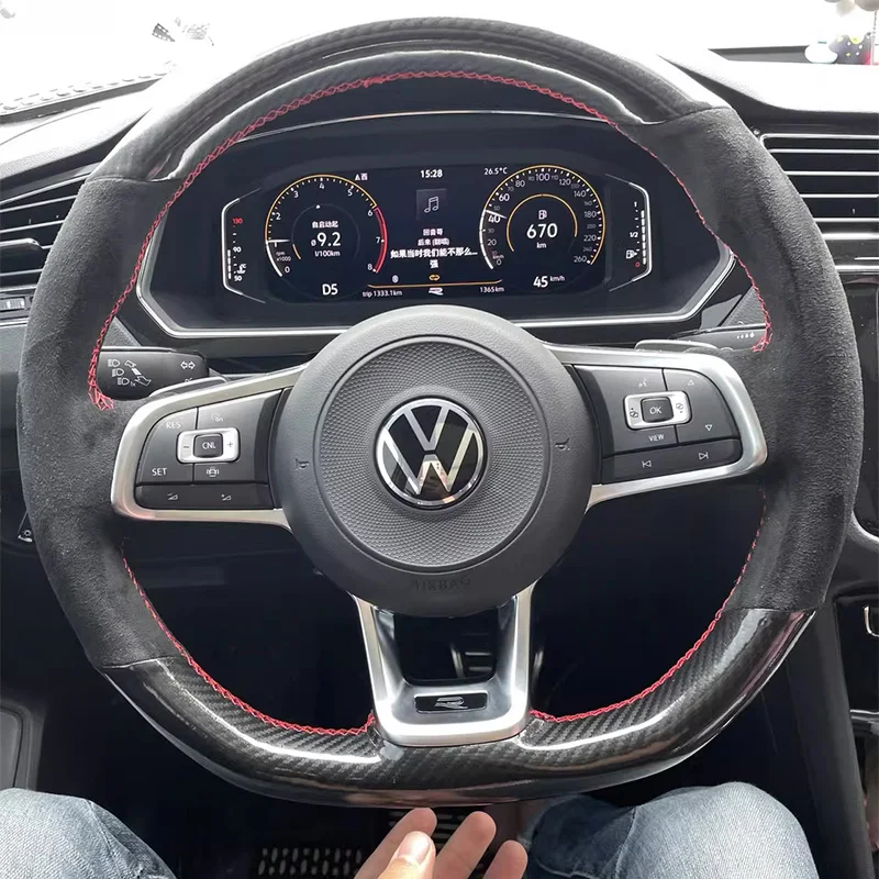 Hand Sewing Car Steering Wheel Cover for Volkswagen Golf 7 Mk7 Polo Jetta Passat B8 Tiguan Sharan Leather Suede Carbon Fibre
Hand Sewing Car Steering Wheel Cover for Volkswagen Golf 7 Mk7 Polo Jetta Passat B8 Tiguan Sharan Leather Suede Carbon Fibre