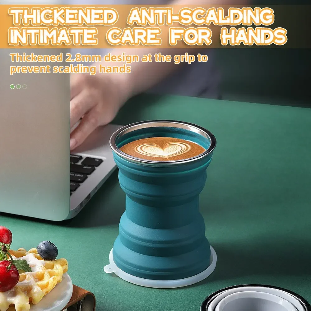 Portable Silicone Foldable Cup With Lanyard Heat Resistant Collapsible Cups Lid Folding Travel Mug For Hot Water Rainbow oz
Portable Silicone Foldable Cup With Lanyard Heat Resistant Collapsible Cups Lid Folding Travel Mug For Hot Water Rainbow oz