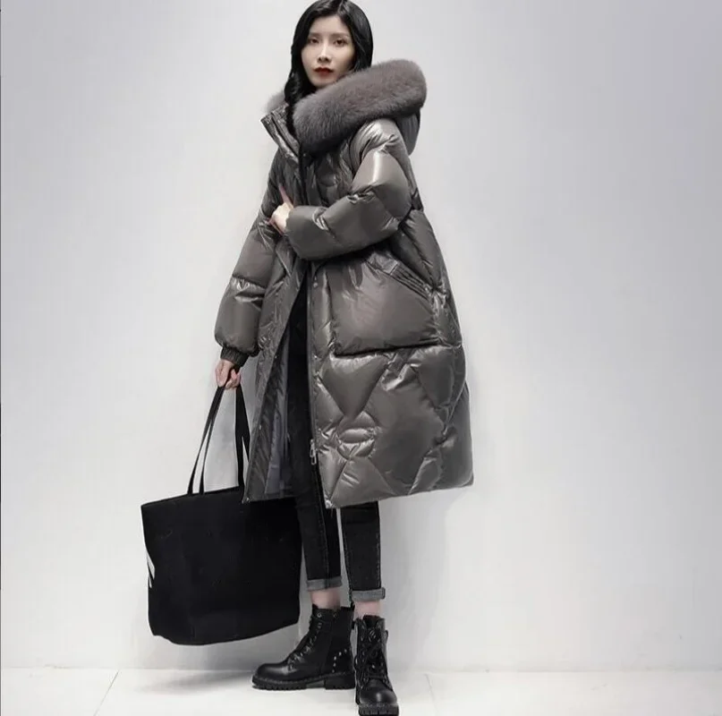 2025 Women Down Jacket Thickened In Winter for Warmth Retention Women's Medium Long Fashionable Smooth Washfree Loose Down Coat
2025 Women Down Jacket Thickened In Winter for Warmth Retention Women's Medium Long Fashionable Smooth Washfree Loose Down Coat