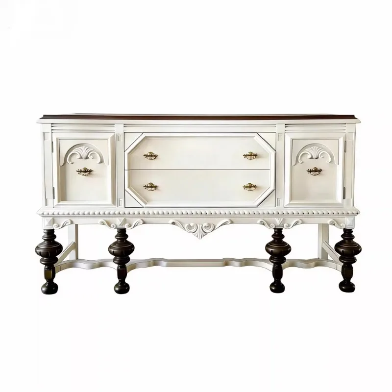 solid wood French retro engraved American country entrance cabinet European classical style locker dining side cabinet
solid wood French retro engraved American country entrance cabinet European classical style locker dining side cabinet