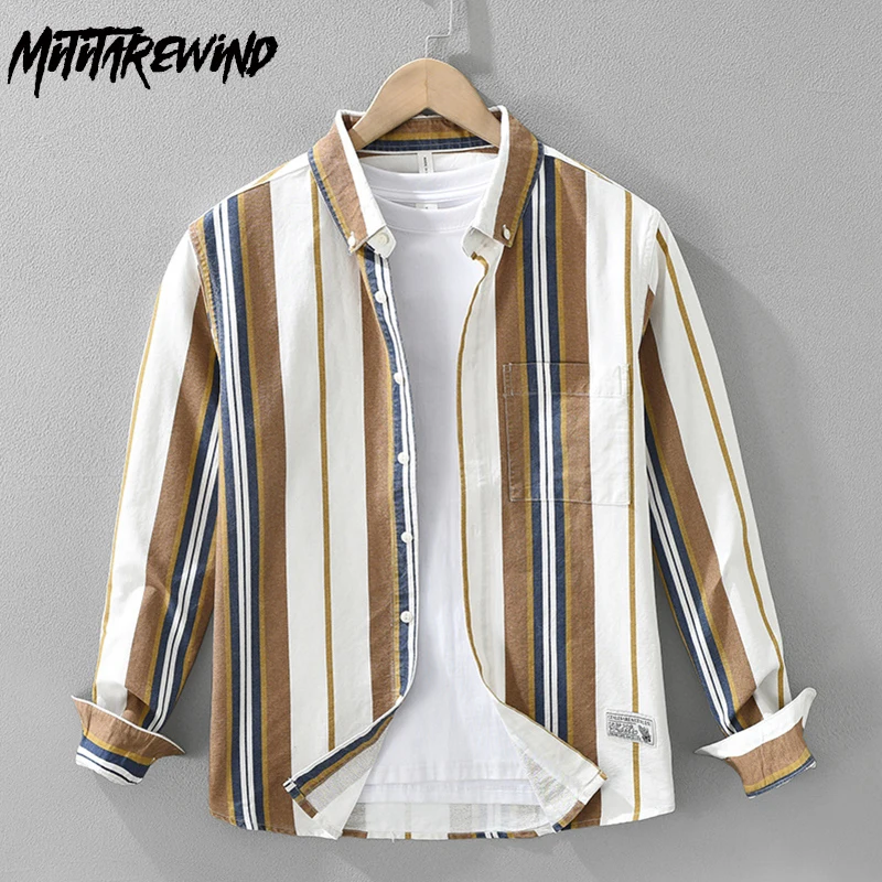 Korean Style Striped Shirts for Man Spring Summer New in Shirts Male Lapel Pure Cotton Long Sleeve Shirt Men Fresh Casual Shirts
Korean Style Striped Shirts for Man Spring Summer New in Shirts Male Lapel Pure Cotton Long Sleeve Shirt Men Fresh Casual Shirts