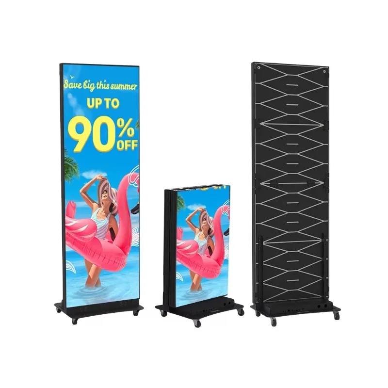 RAYBO New All-in-one Instant Setup Connectable Foldable LED Display Advertising Poster Screen for Store Promotion