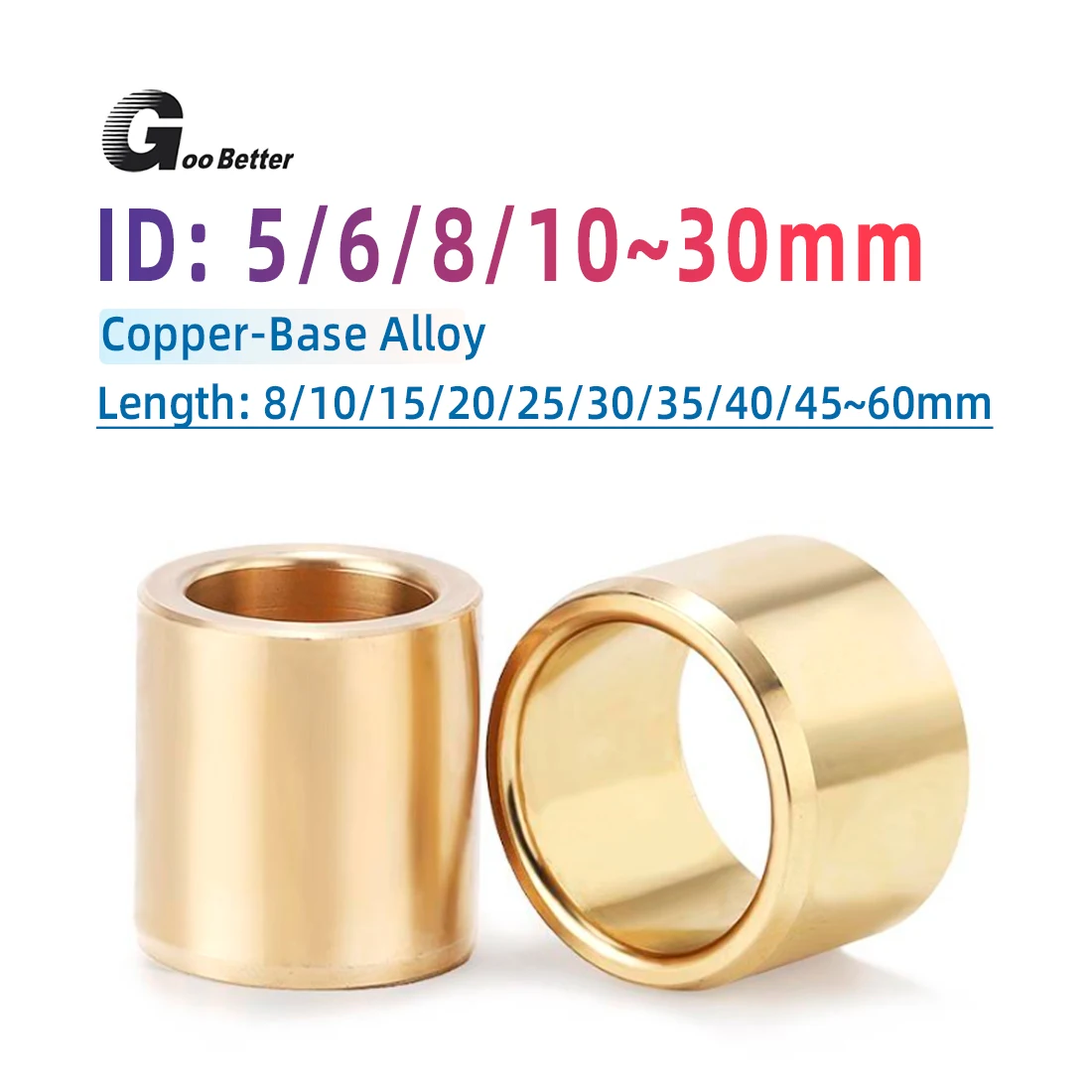 1Pcs Oilless Bushings Brass Metric No Oil Plain Bronze Sintered Self Lubricating Bearing Bush Sleeve 5-30mm
1Pcs Oilless Bushings Brass Metric No Oil Plain Bronze Sintered Self Lubricating Bearing Bush Sleeve 5-30mm