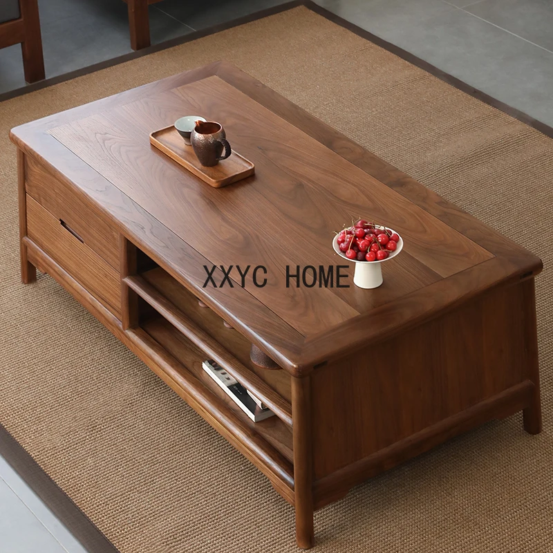 New Chinese Style Black Walnut Simple Solid Wood Rectangular Small Coffee Table Living Room Home Tea Table Log
New Chinese Style Black Walnut Simple Solid Wood Rectangular Small Coffee Table Living Room Home Tea Table Log