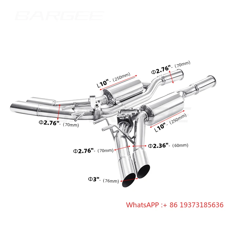 Bargee EXHAUST CATBACK for Mercedes benz AMG W464 G500/G63 4.0T 2018-UP Exhaust Pipes with Dual Valvetronic
Bargee EXHAUST CATBACK for Mercedes benz AMG W464 G500/G63 4.0T 2018-UP Exhaust Pipes with Dual Valvetronic