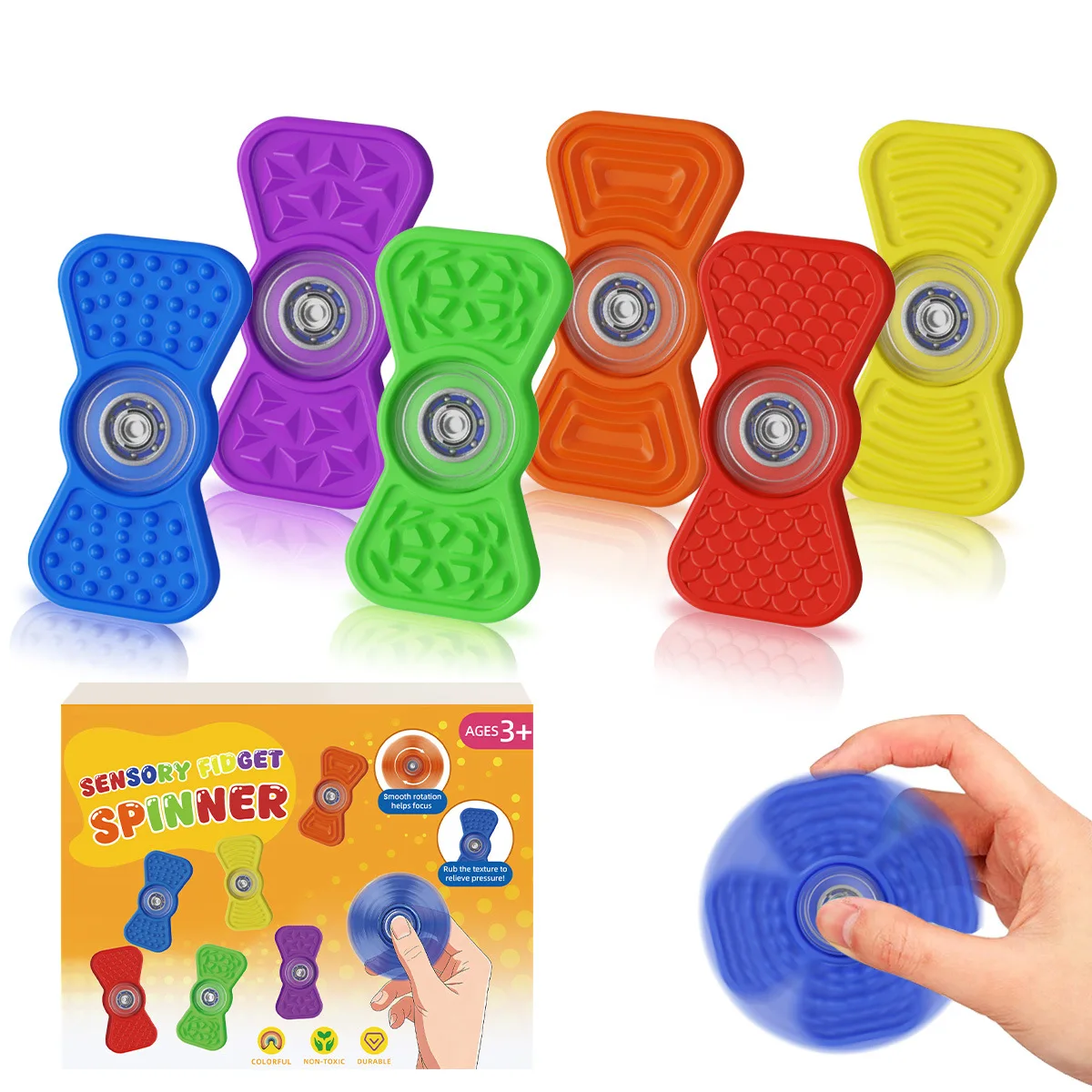 Silicone Sensory Decompression Toy Children's Fingertip Gyro Multi-texture Rotating Fidget Toy Kids Antistress Spinning Top
Silicone Sensory Decompression Toy Children's Fingertip Gyro Multi-texture Rotating Fidget Toy Kids Antistress Spinning Top