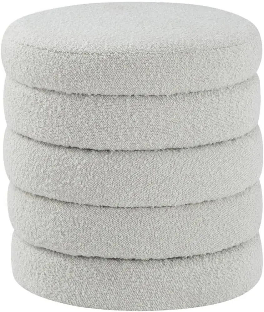 153Cream Aphia Collection Modern | Contemporary Boucle Fabric Upholstered Ottoman With Deep Channel Tufting, Cream, Doubles As
153Cream Aphia Collection Modern | Contemporary Boucle Fabric Upholstered Ottoman With Deep Channel Tufting, Cream, Doubles As