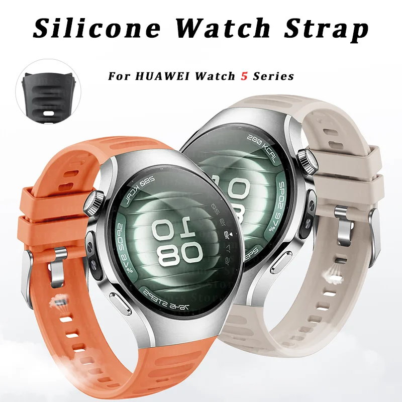 Original Luxury Silicone Strap For Huawei Watch 5 46MM No Gaps Rubber Band For Huawei Watch 5 42mm Business Quick release Band
Original Luxury Silicone Strap For Huawei Watch 5 46MM No Gaps Rubber Band For Huawei Watch 5 42mm Business Quick release Band