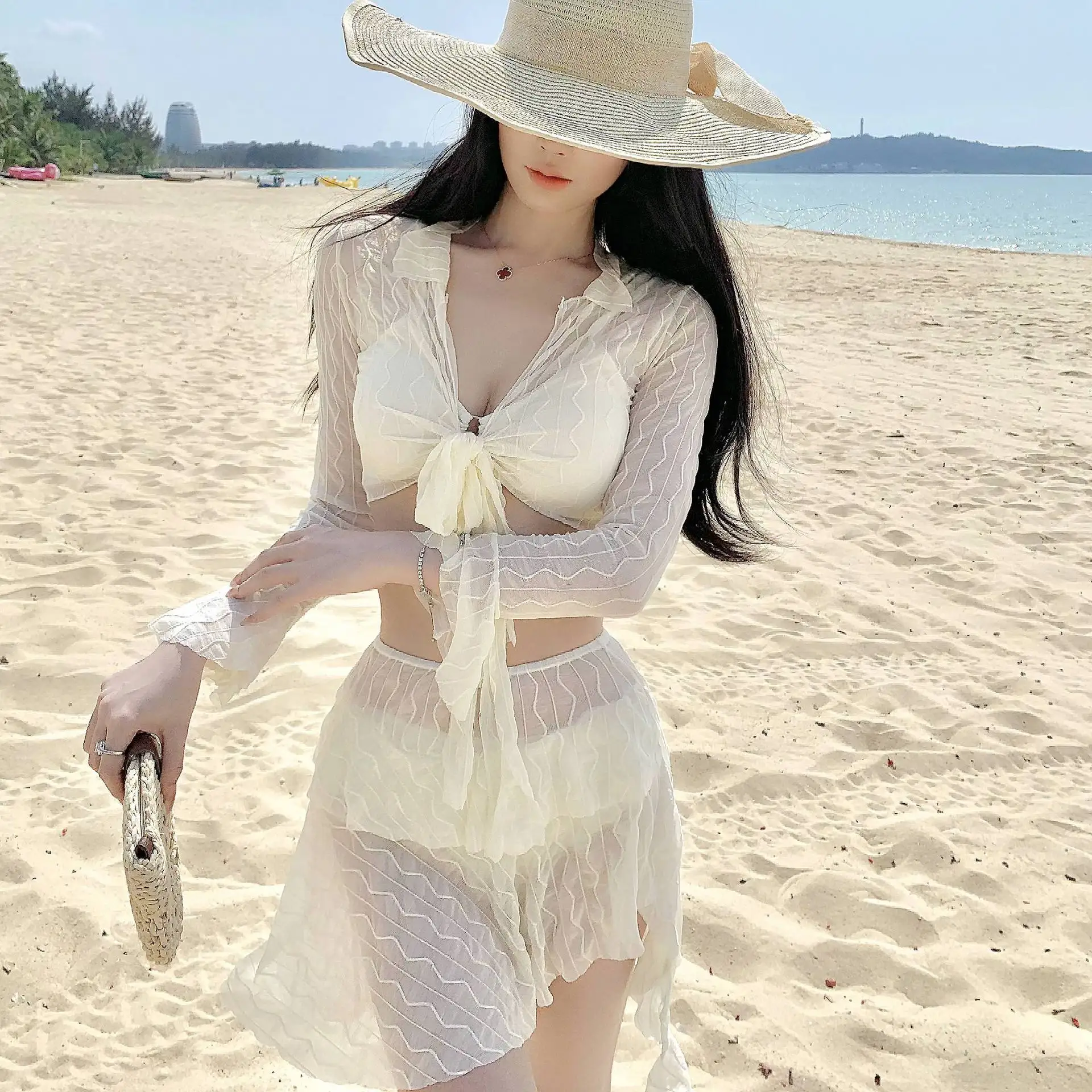 Swimsuit Women's Bikini 2026 New Four-piece Set Sexy Split Vacation Hot Spring
Swimsuit Women's Bikini 2026 New Four-piece Set Sexy Split Vacation Hot Spring