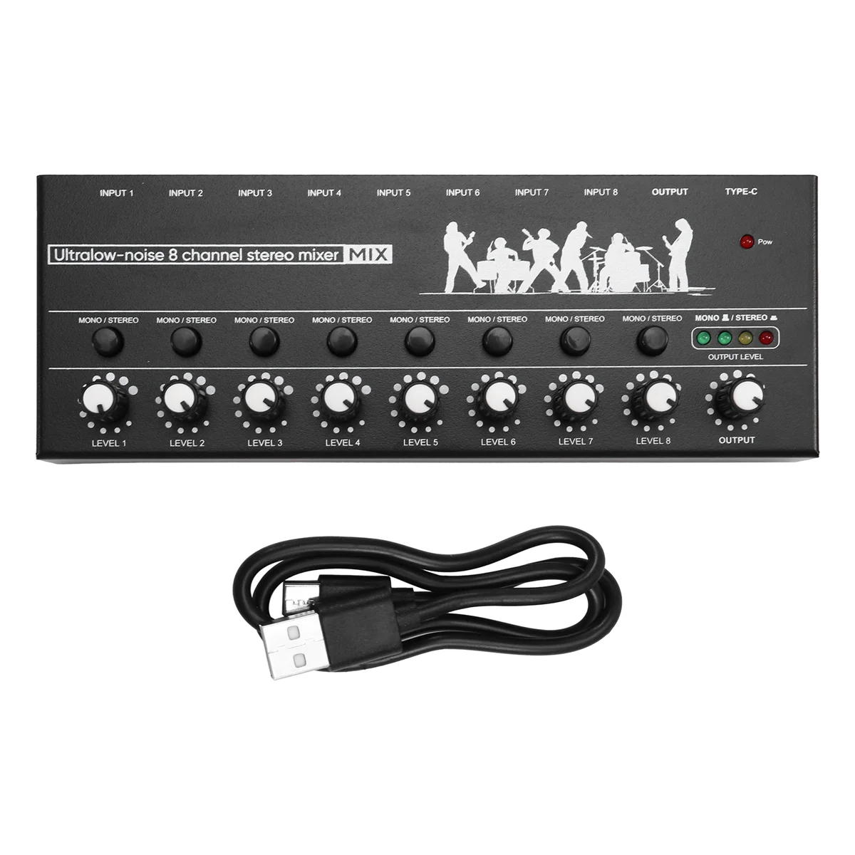 A64K Professional 8-Channel Stereo Mixer Portable Sound Audio Mixer with Low-Noise Functionality for Recording Instruments
A64K Professional 8-Channel Stereo Mixer Portable Sound Audio Mixer with Low-Noise Functionality for Recording Instruments