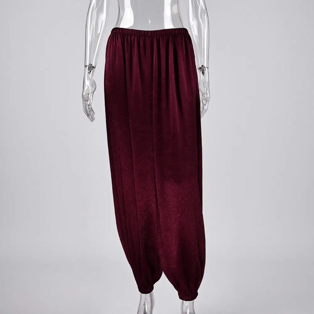 New Loose Satin Lantern Pants High Waist Elegant Crepe Loose Bloomers Long Elastic Loose Ankle Pants Women
New Loose Satin Lantern Pants High Waist Elegant Crepe Loose Bloomers Long Elastic Loose Ankle Pants Women