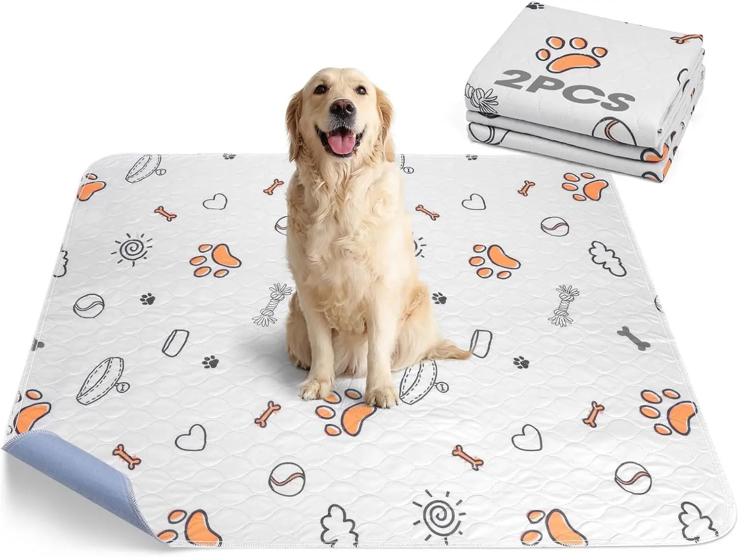 2 Pack 36"x41" Washable Dog Pee Pads Super Absorbent Waterproof Non-Slip Reusable Training Pads
2 Pack 36"x41" Washable Dog Pee Pads Super Absorbent Waterproof Non-Slip Reusable Training Pads