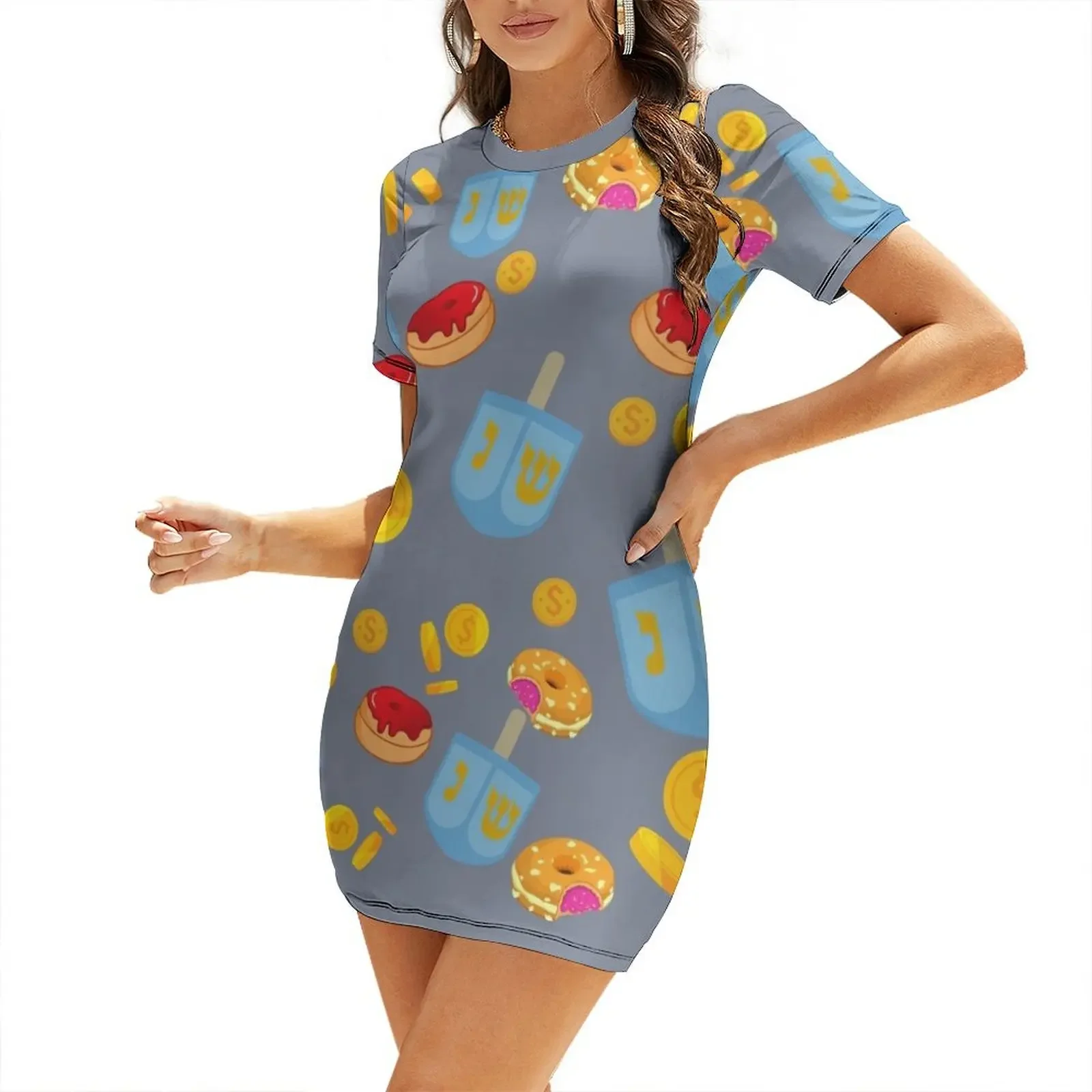 Hanukkah / Chanukah Dreidel Design Short-Sleeved Dress prom dress summer outfits for women 2025 Dress
Hanukkah / Chanukah Dreidel Design Short-Sleeved Dress prom dress summer outfits for women 2025 Dress