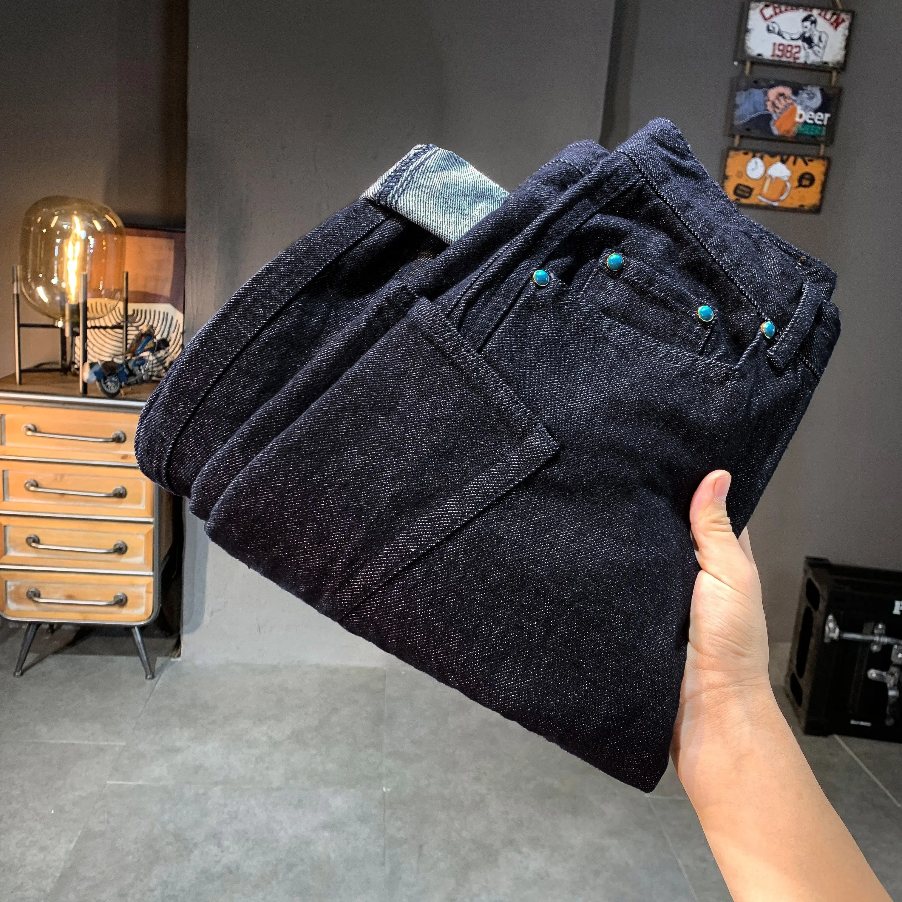 Original Color Basic Cargo Jeans Men Baggy Fit Mid Rise Denim Trousers Male's Work Pants
Original Color Basic Cargo Jeans Men Baggy Fit Mid Rise Denim Trousers Male's Work Pants