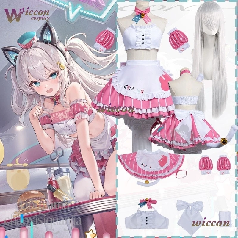 Kosplay Game Azur Lane USS Hammann Cosplay Hammann's Scrumptious Spells Costume Kawaii Pink Maid Outfit Sweet Lolita Cat Furry C
Kosplay Game Azur Lane USS Hammann Cosplay Hammann's Scrumptious Spells Costume Kawaii Pink Maid Outfit Sweet Lolita Cat Furry C