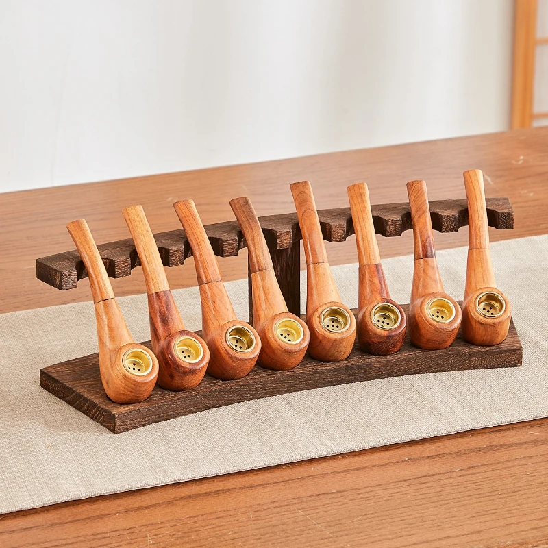Minimalist Solid Wood Tobacco Pipe Rack Multi-slot Stable Pipe Holder Desktop Smoking Display Stand Smoking Tool Storage Shelf
Minimalist Solid Wood Tobacco Pipe Rack Multi-slot Stable Pipe Holder Desktop Smoking Display Stand Smoking Tool Storage Shelf