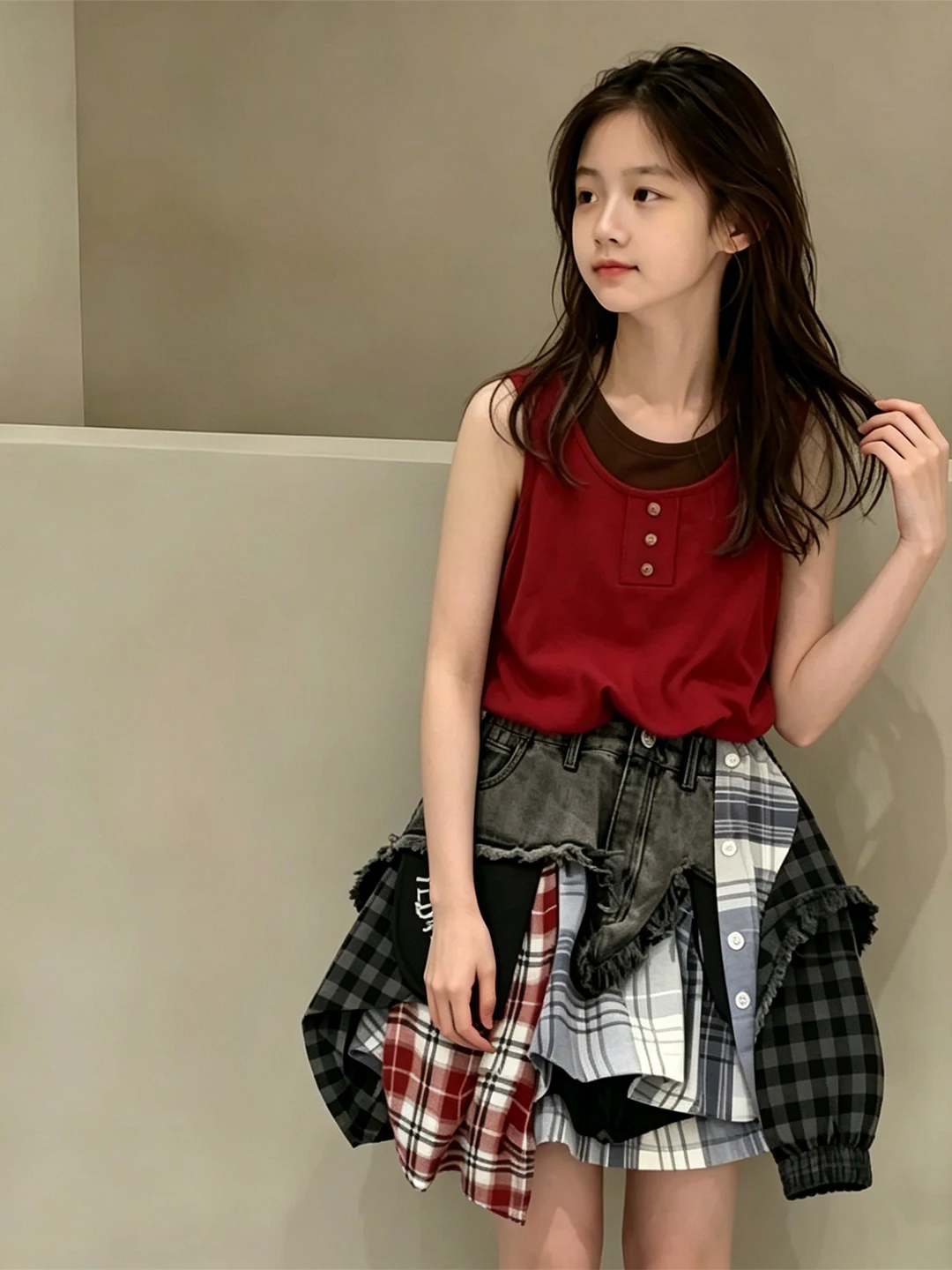 Girls Fashionable Two-Piece Set Summer Outfit Casual Style Patchwork Skirt And Top Ensemble for Children's Clothing
Girls Fashionable Two-Piece Set Summer Outfit Casual Style Patchwork Skirt And Top Ensemble for Children's Clothing