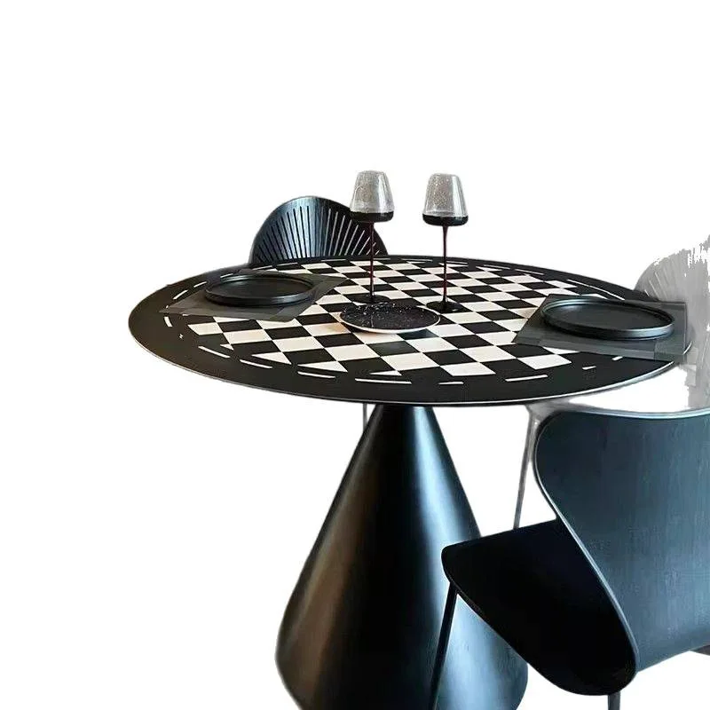 Dining table pure white modern simple round table small apartment family dining table and chair combination
Dining table pure white modern simple round table small apartment family dining table and chair combination