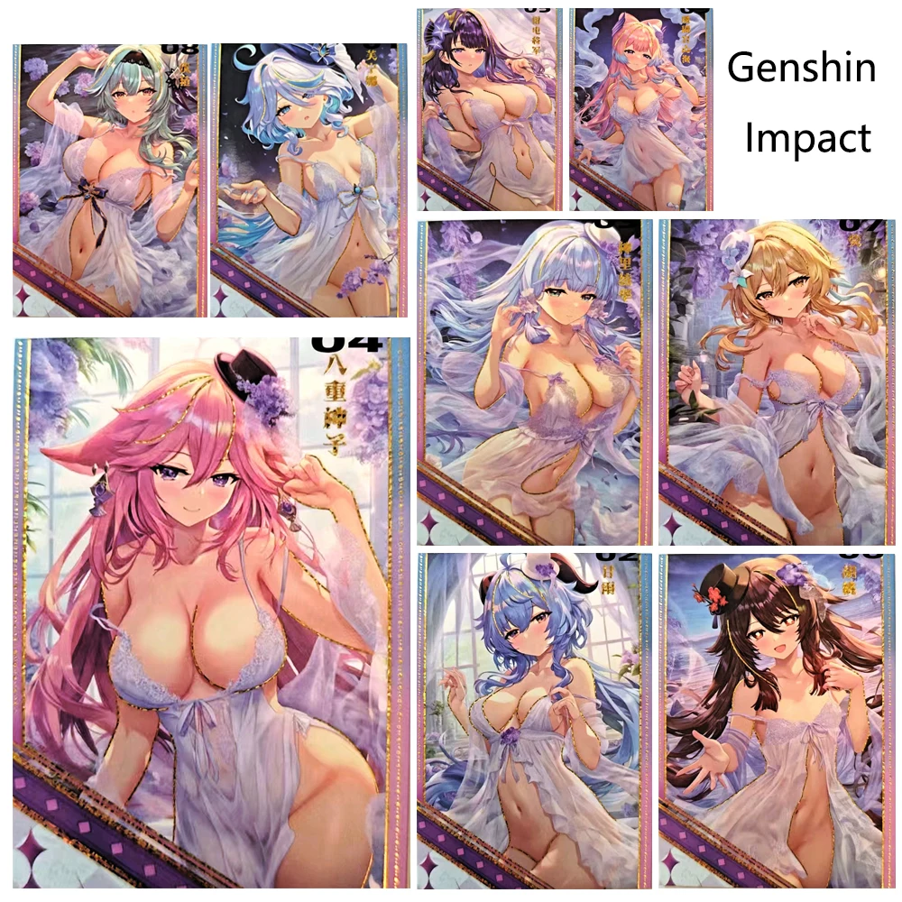 Genshin Impact Gold wire texture laser refraction rainbow flash Walnut Eula Collectible cards holiday gifts Sangonomiya Kokomi
Genshin Impact Gold wire texture laser refraction rainbow flash Walnut Eula Collectible cards holiday gifts Sangonomiya Kokomi