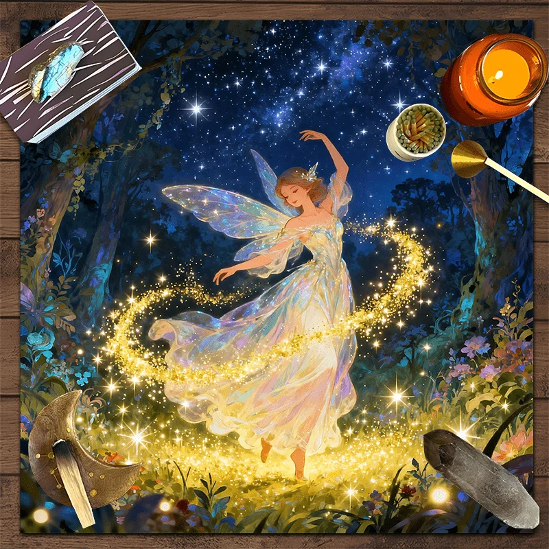 Celestial Witch Mysterious Tarot Divination Table Mat Holiday Present Magic Fairy Fantasy Golden Dream Square Altar Cloth
Celestial Witch Mysterious Tarot Divination Table Mat Holiday Present Magic Fairy Fantasy Golden Dream Square Altar Cloth