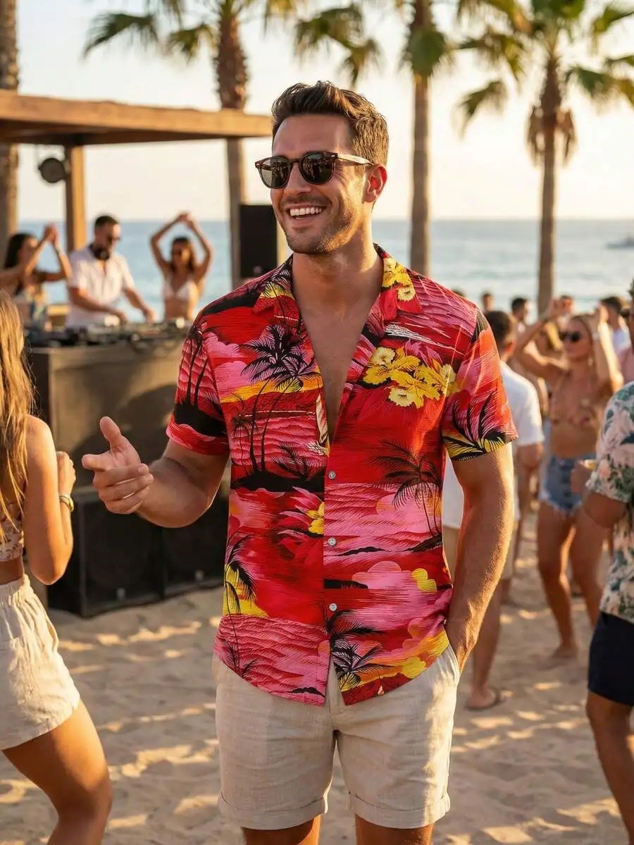 Mens Hawaiian Shirt Tropical Floral Print Short Sleeve Casual Button Down Shirt
Mens Hawaiian Shirt Tropical Floral Print Short Sleeve Casual Button Down Shirt