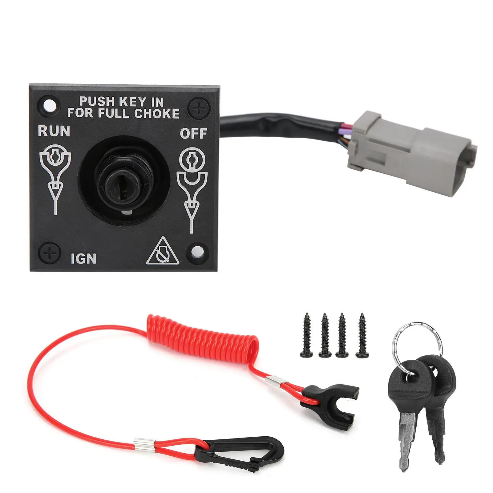 176408 Single Engine Ignition Cut Off Switch with Keys 176408 Fit for Johnson BRP Outboard Outboard Ignition Switch
176408 Single Engine Ignition Cut Off Switch with Keys 176408 Fit for Johnson BRP Outboard Outboard Ignition Switch