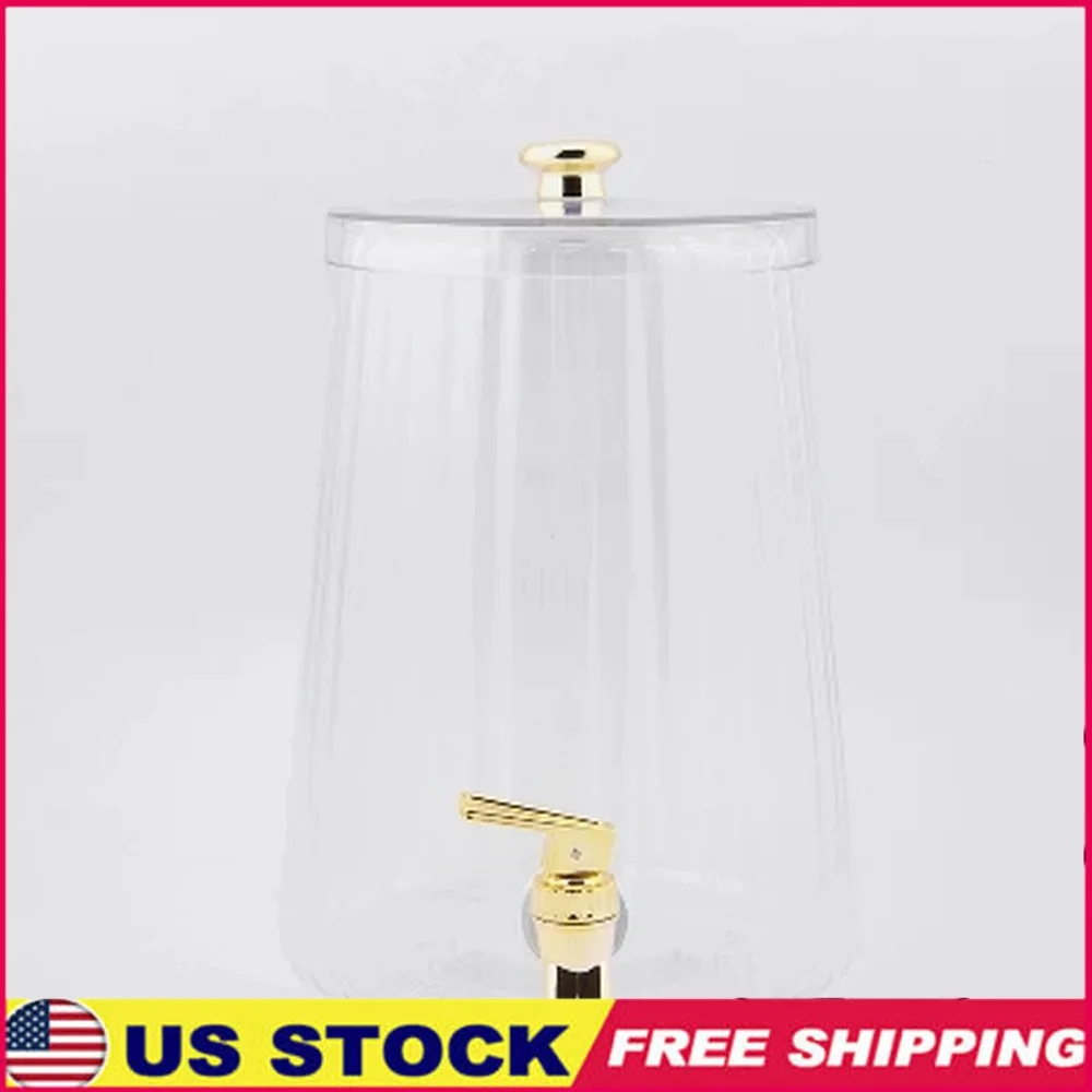 Beverage Dispenser with Spigot 1.5 Gallon BPA-Free Clear Lid Gold Handle Ideal Parties Picnics Barbecues Events
Beverage Dispenser with Spigot 1.5 Gallon BPA-Free Clear Lid Gold Handle Ideal Parties Picnics Barbecues Events