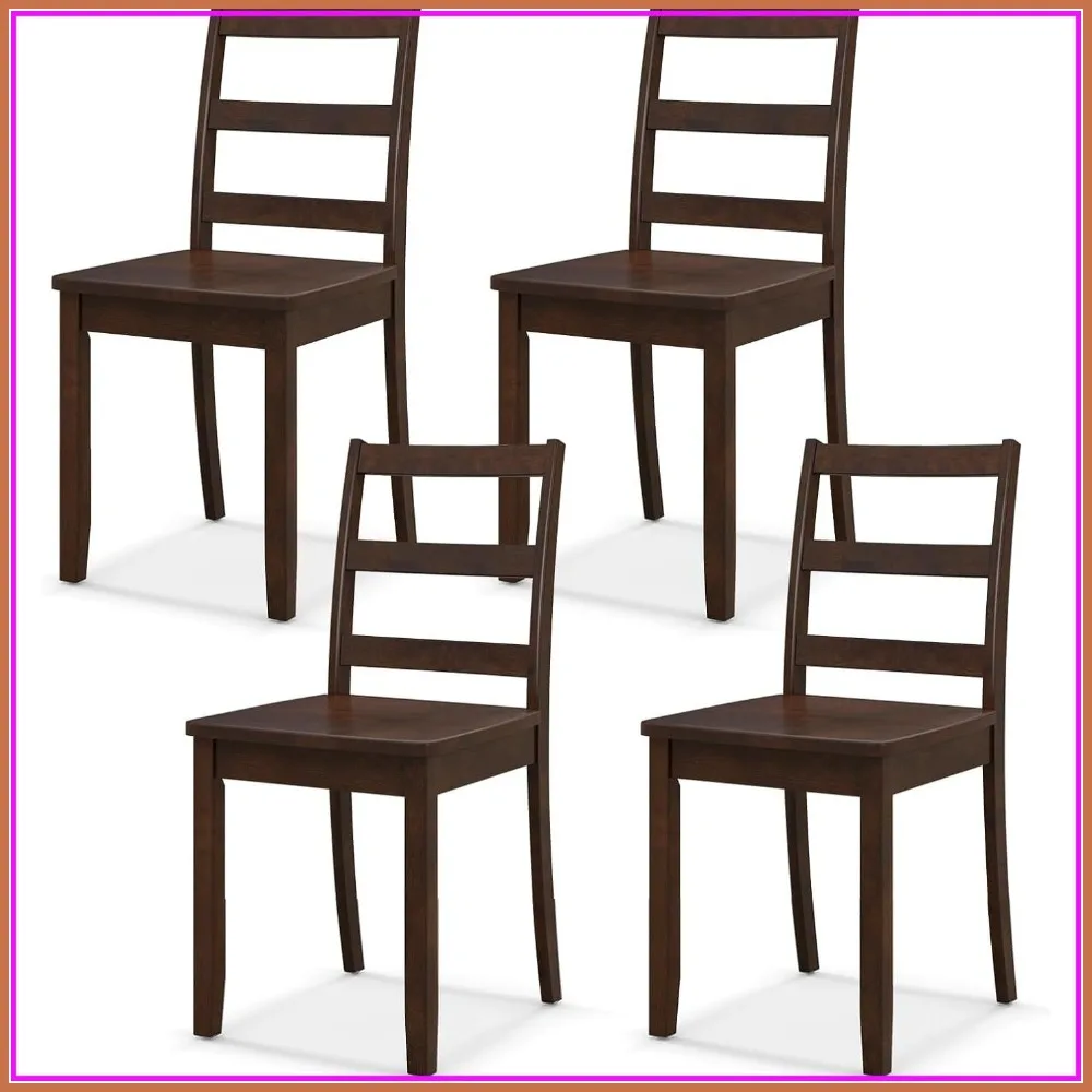 Set of 4 Solid Walnut Wood Dining Chairs, Rubber Wood Legs, Farmhouse Style, Max Load 400 Lbs
Set of 4 Solid Walnut Wood Dining Chairs, Rubber Wood Legs, Farmhouse Style, Max Load 400 Lbs