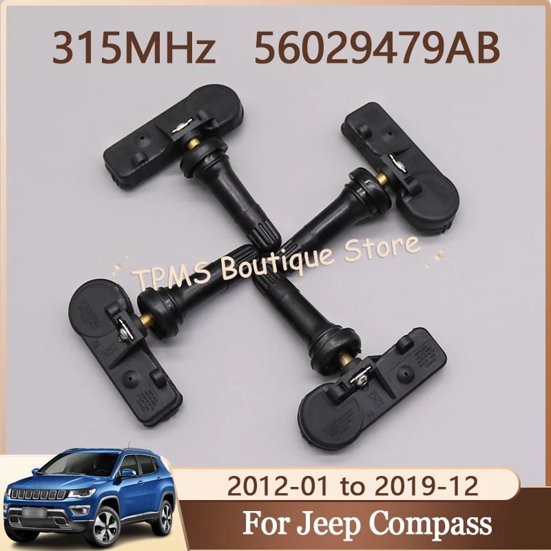 For Jeep Compass Patriot Liberty Wrangler Dodge Dakota 56029479AB 4pcs 315MHz Tyre Pressure Monitoring System TPMS Sensor
For Jeep Compass Patriot Liberty Wrangler Dodge Dakota 56029479AB 4pcs 315MHz Tyre Pressure Monitoring System TPMS Sensor