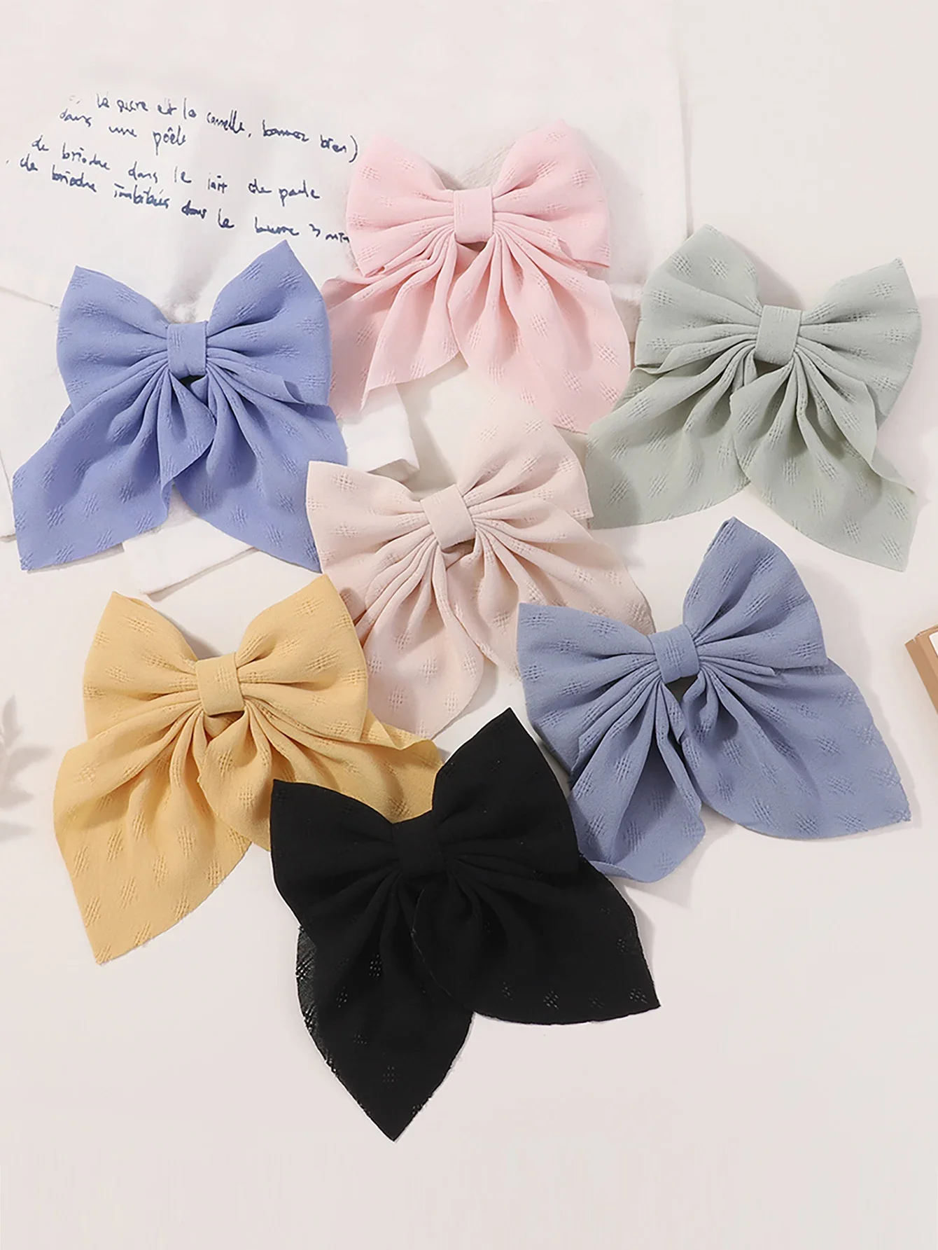 4Pcs/lot 4.33inch Cheer Bow Hairgripes for Women Girl Simple Bowknot Ponytail Alloy Hair Clip Chiffon Hollow Headdress Gifts
4Pcs/lot 4.33inch Cheer Bow Hairgripes for Women Girl Simple Bowknot Ponytail Alloy Hair Clip Chiffon Hollow Headdress Gifts