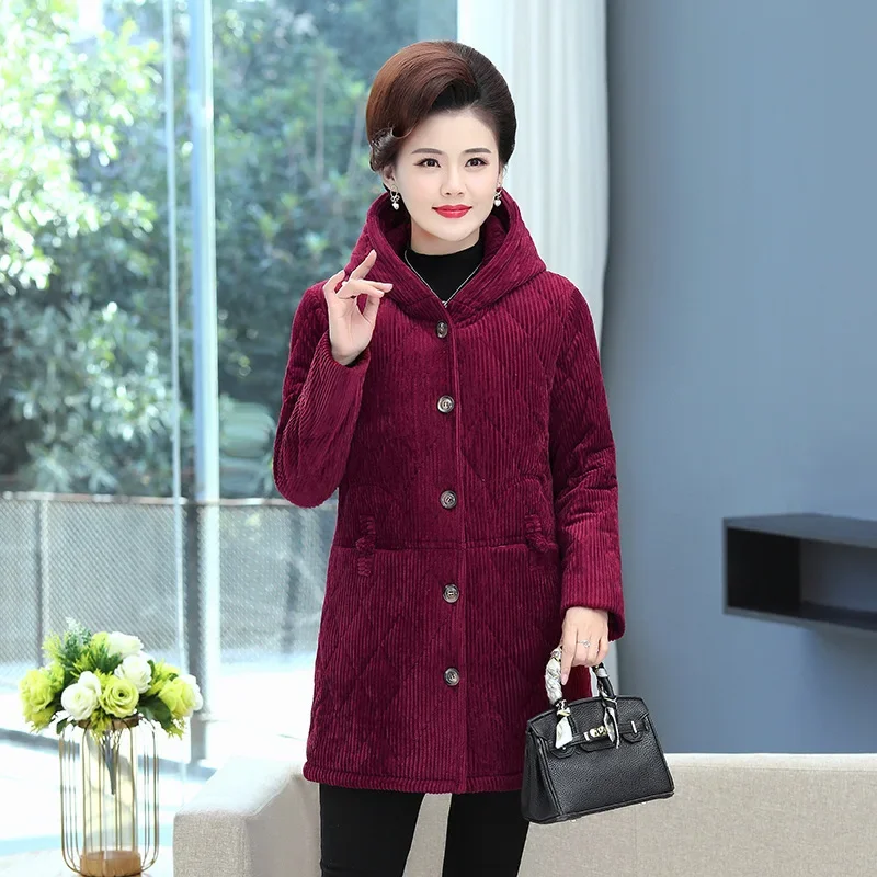 Corduroy Winter Coat Women Puffer Jacket Winter New Korean Style Long Ladies Over-the-knee Cotton Padded Jacket Keep Warm
Corduroy Winter Coat Women Puffer Jacket Winter New Korean Style Long Ladies Over-the-knee Cotton Padded Jacket Keep Warm