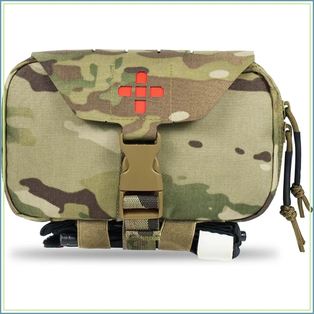 Rapid Deployment Tactical MOLLE Trauma Kit Pouch, Quick Release Tear-Off Medical First Aid Organizer with Red ID for Emergency Survival
Rapid Deployment Tactical MOLLE Trauma Kit Pouch, Quick Release Tear-Off Medical First Aid Organizer with Red ID for Emergency Survival
