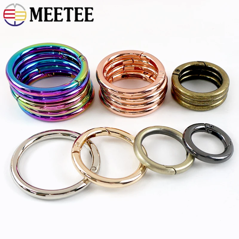 5Pcs 10-50mm Metal Spring O Ring Buckles Bag Strap Keychain Round Snap Loops Openable Carabiner Clasp DIY Hardware Accessories
5Pcs 10-50mm Metal Spring O Ring Buckles Bag Strap Keychain Round Snap Loops Openable Carabiner Clasp DIY Hardware Accessories