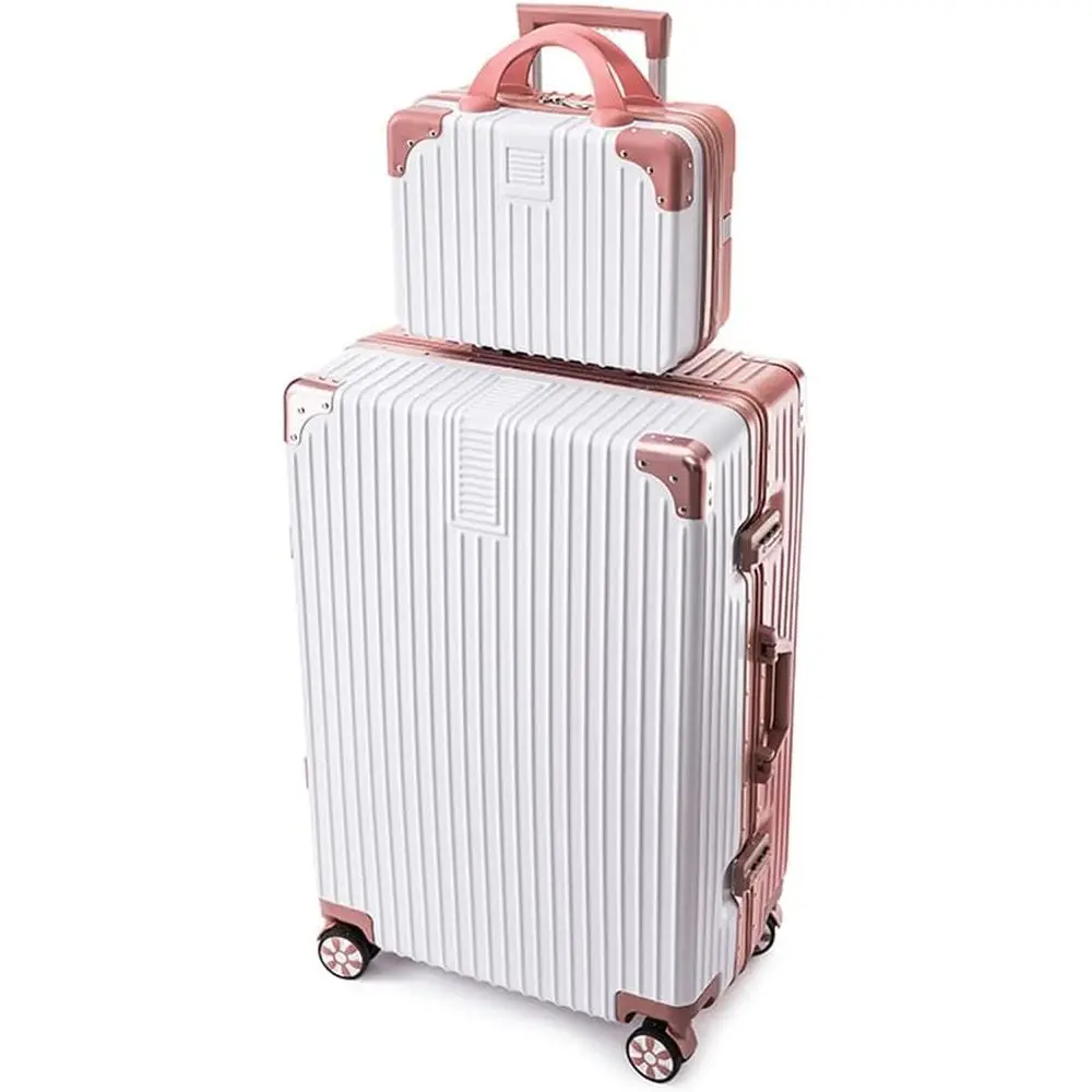 4-Wheel Lightweight Hardshell Luggage Set, 2-Piece, 20in White & Rose
4-Wheel Lightweight Hardshell Luggage Set, 2-Piece, 20in White & Rose