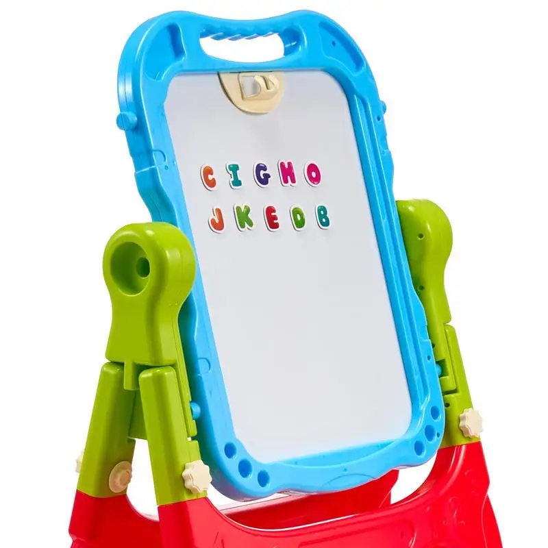 Children's art easel, 2-in-1 double-sided art easel for children with magnetic whiteboard and chalkboard, adjustable standing rotating detachable drawing board with painting accessories for boys and girls
Children's art easel, 2-in-1 double-sided art easel for children with magnetic whiteboard and chalkboard, adjustable standing rotating detachable drawing board with painting accessories for boys and girls
