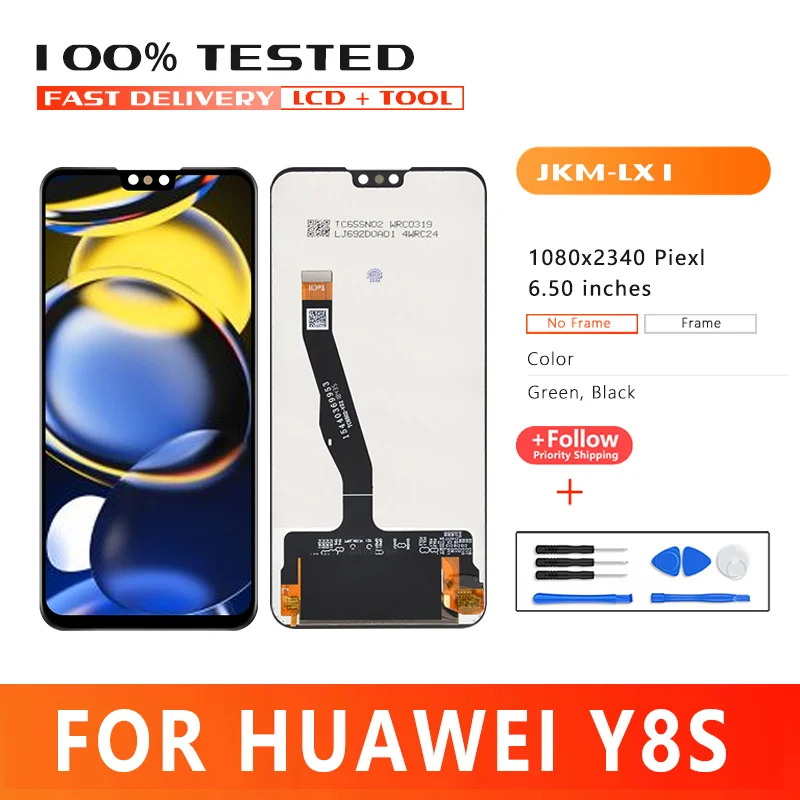 6.5 inch Premium Quality LCD For Huawei Y8s LCD Touch Panel Glass Digitizer Assembly JKM-LX1 JKM-LX2 Display Screen
6.5 inch Premium Quality LCD For Huawei Y8s LCD Touch Panel Glass Digitizer Assembly JKM-LX1 JKM-LX2 Display Screen