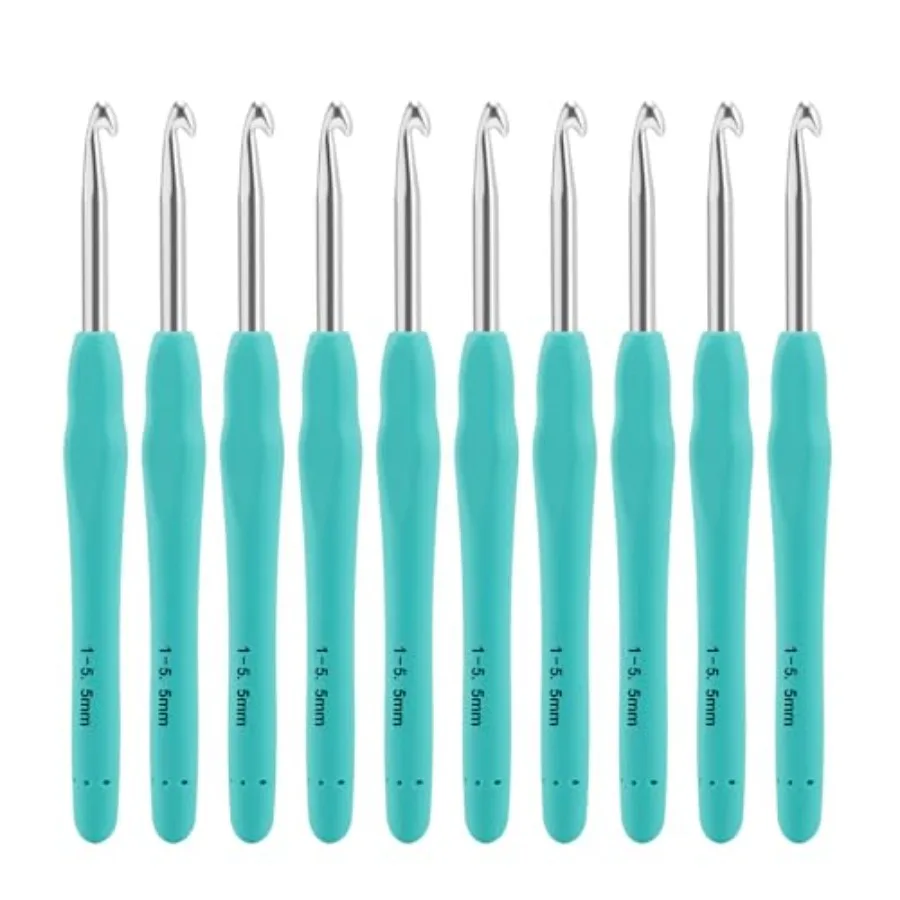 10PCS Crochet Hooks, Professional Extra Long 5.5mm Crochet Hook, Ergonomic Handle Crochet Hooks Set, Crochet Needle for Beginne
10PCS Crochet Hooks, Professional Extra Long 5.5mm Crochet Hook, Ergonomic Handle Crochet Hooks Set, Crochet Needle for Beginne