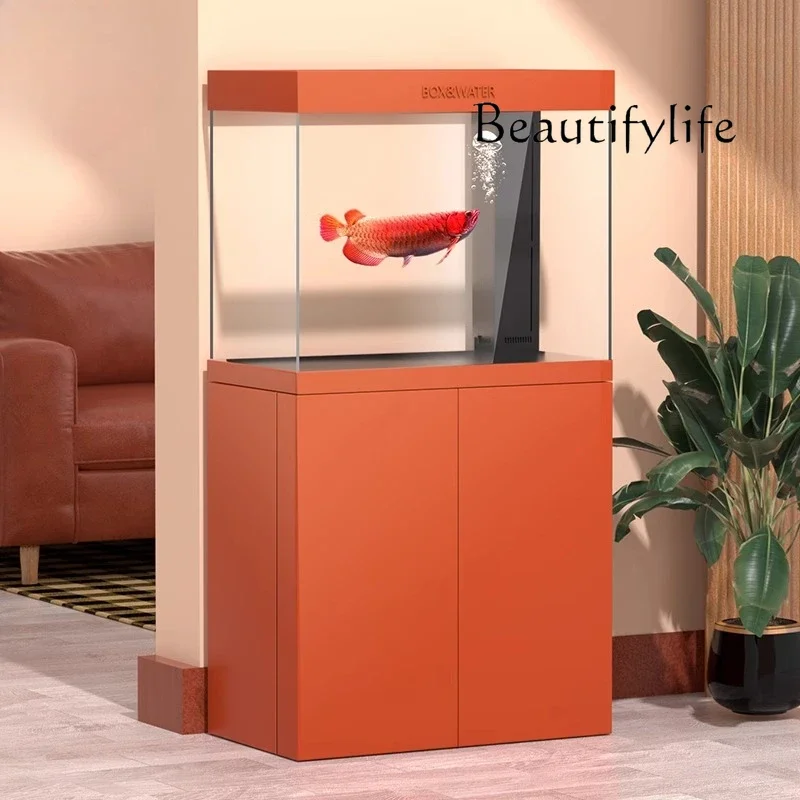 Household fish tank living room ultra-white glass fish tank medium and large aquarium bottom filter square inch arowana tank
Household fish tank living room ultra-white glass fish tank medium and large aquarium bottom filter square inch arowana tank