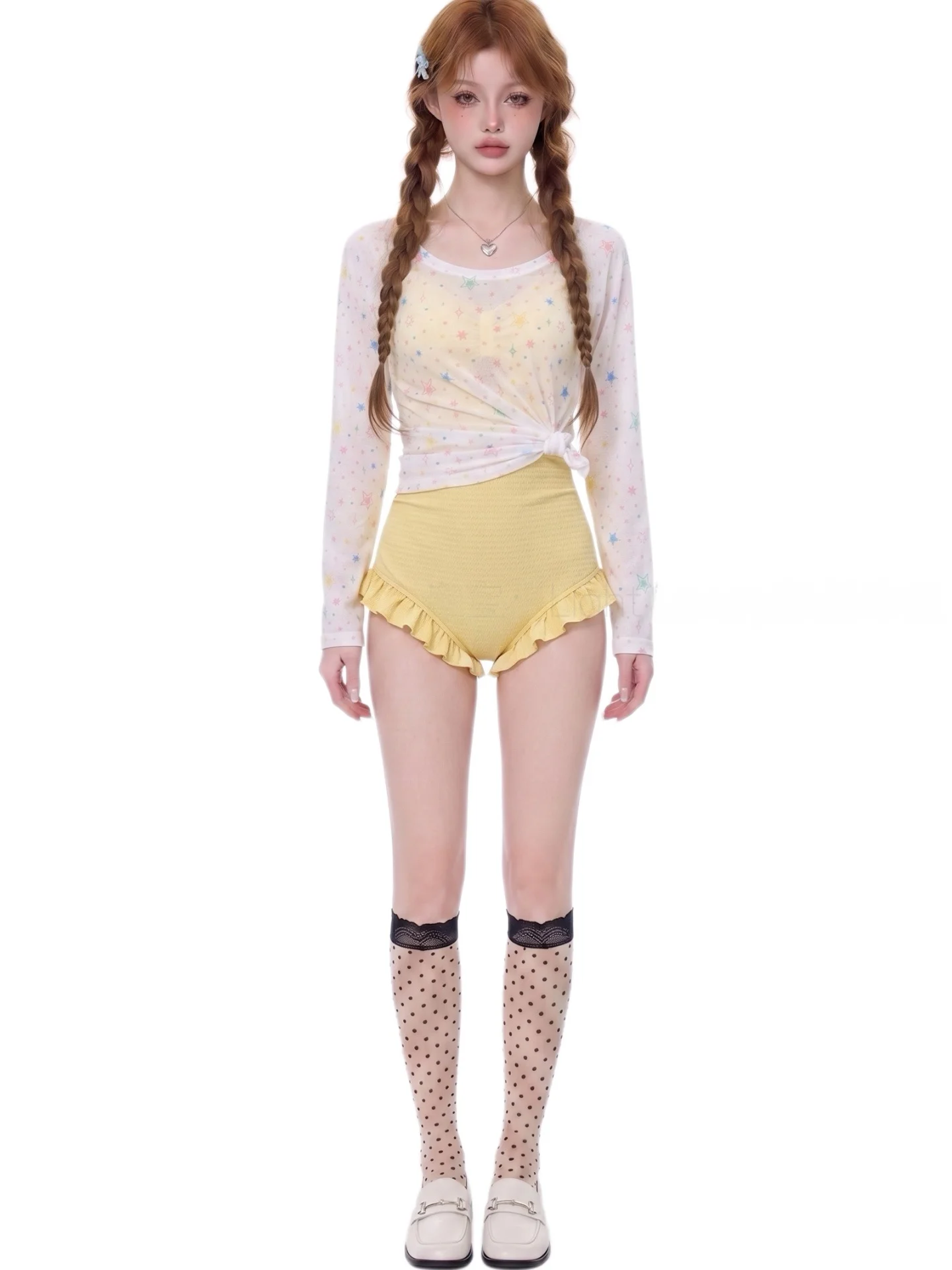 Dopamine Style Long Sleeve Swimsuit Women's Holiday Swimwear Sweet Belly Concealing Slimming Design
Dopamine Style Long Sleeve Swimsuit Women's Holiday Swimwear Sweet Belly Concealing Slimming Design