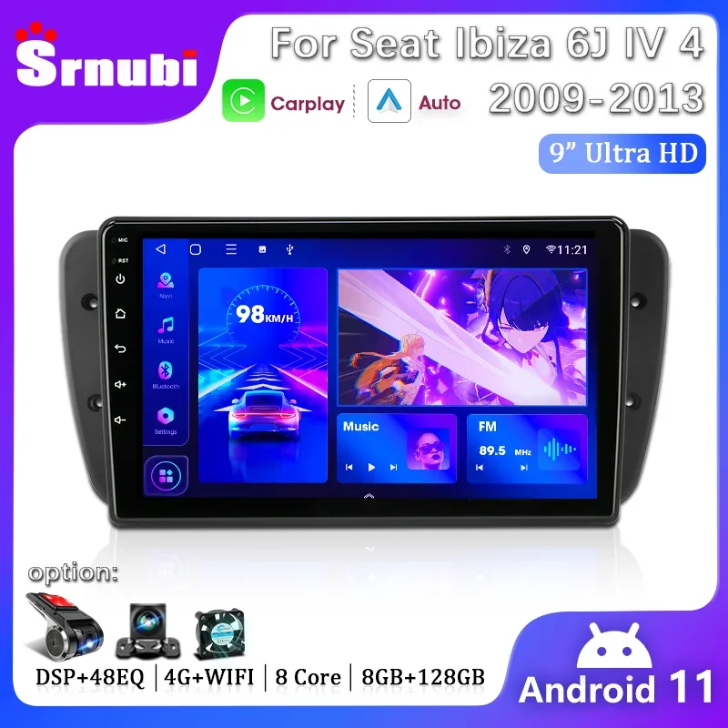 Srnubi Android Car Radio for Seat Ibiza 6J IV 4 2009 - 2013 Multimedia Player GPS Navigation 2 DIN Carplay Auto GPS Stereo DVD
Srnubi Android Car Radio for Seat Ibiza 6J IV 4 2009 - 2013 Multimedia Player GPS Navigation 2 DIN Carplay Auto GPS Stereo DVD