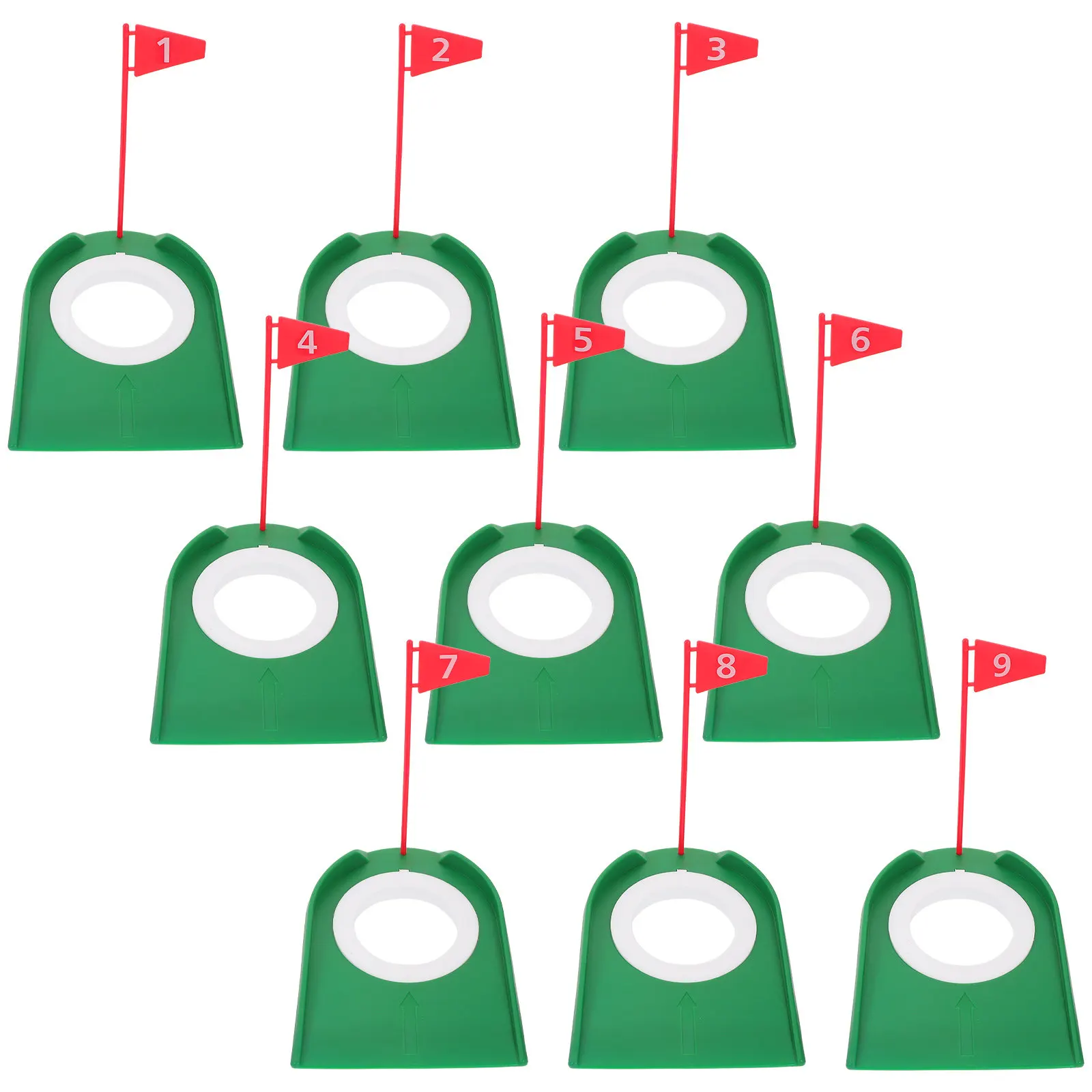 9Pcs Golf Putting Cup ABS Material Indoor Outdoor Putting Practice Hole Cup Portable Compact Training Tool for Golf Skills
9Pcs Golf Putting Cup ABS Material Indoor Outdoor Putting Practice Hole Cup Portable Compact Training Tool for Golf Skills