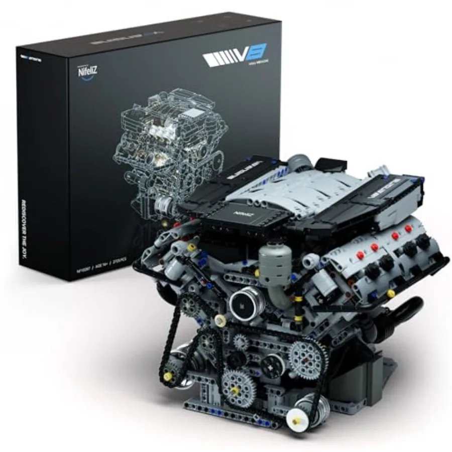 Home or office decor V8 engine building set in metallic gray durable ABS plastic advanced collector's model with realistic mech
Home or office decor V8 engine building set in metallic gray durable ABS plastic advanced collector's model with realistic mech