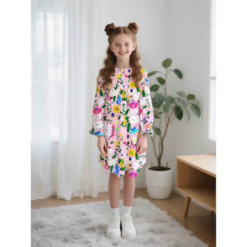 2025Spring&Autumn Collection Long-sleeved Princess Dress - Girls' Sweet Floral Printed Dress, Cute&Versatile Children's Clothing
2025Spring&Autumn Collection Long-sleeved Princess Dress - Girls' Sweet Floral Printed Dress, Cute&Versatile Children's Clothing