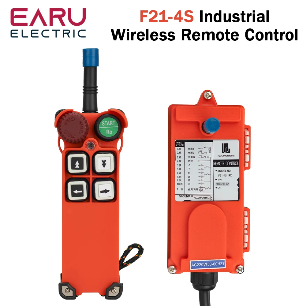12V 24V 110V 220V 380V Channel Industrial Wireless Radio Remote Controller Switch Crane Hoist 1 Receiver+ 1 Transmitter F21-4S
12V 24V 110V 220V 380V Channel Industrial Wireless Radio Remote Controller Switch Crane Hoist 1 Receiver+ 1 Transmitter F21-4S