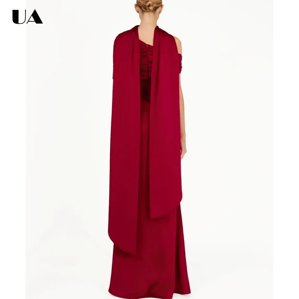 Elegant Solid Satin Ruched Prom Dresses for Women, Fashionable Asymmetrical Neck Draped Long Dress, Classic Straight Maxi Dress
Elegant Solid Satin Ruched Prom Dresses for Women, Fashionable Asymmetrical Neck Draped Long Dress, Classic Straight Maxi Dress