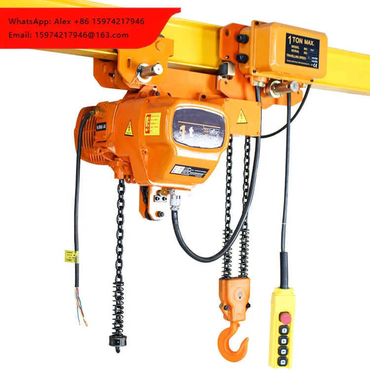 HHB Type Electric Chain Hoist With Steel Hook 380V 1Ton Motor Trolley 500kg Load Capacity
HHB Type Electric Chain Hoist With Steel Hook 380V 1Ton Motor Trolley 500kg Load Capacity
