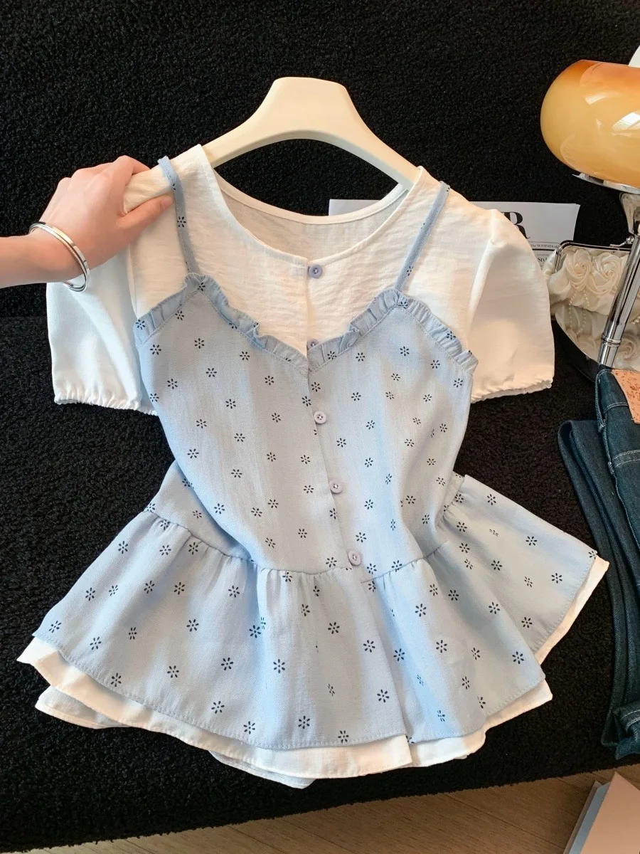 Sweet Slimming Short Sleeve Wrap Top Women's Summer Fashionable Commute Elegant Stylish Buxom Sweetness Breathable Casual Shirt
Sweet Slimming Short Sleeve Wrap Top Women's Summer Fashionable Commute Elegant Stylish Buxom Sweetness Breathable Casual Shirt